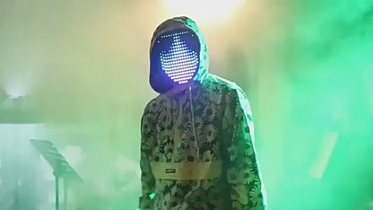 NESLEMY™ Led Mask with Gesture Sensing,Unisex LED Lighted Face Transforming Mask for Costume Cosplay Party Masquerade